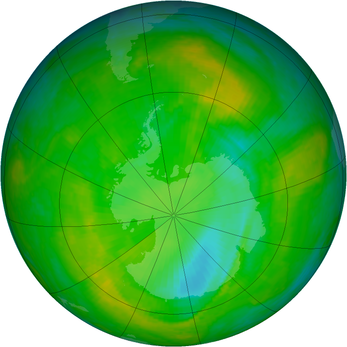 Antarctic ozone map for 28 November 2002